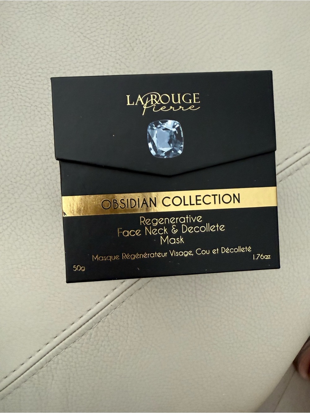Obsidian Collection Regenerative Face Neck & Decollete Mask - Black/Gold